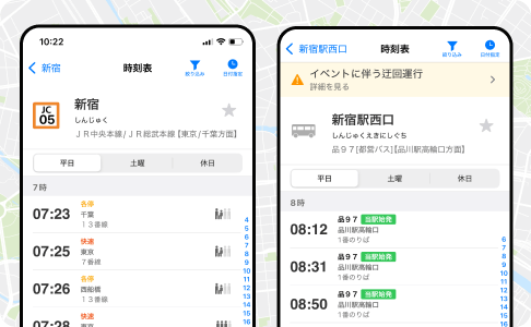 地図とルート地図