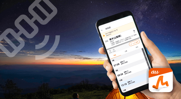 auナビウォークの便利機能画面
